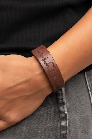 Haute Heartbeat Brown Paparazzi Bracelet