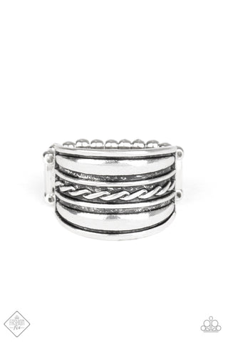Let it LAYER - Silver - Paparazzi Ring - June 2020 Simply Santa Fe