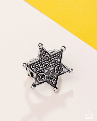 Sheriff's Star - Silver - Summer Party Pack 2025 Exclusive - Paparazzi Accessories