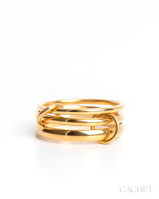 Infini - Size 8 - 18K Gold-Plated Ring - CACHET by Paparazzi