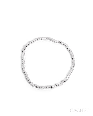 Glance - Rhodium-Plated Beaded Bracelet - CACHET by Paparazzi