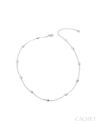 Exceptionnelle - Rhodium-Plated Beaded Necklace - CACHET by Paparazzi