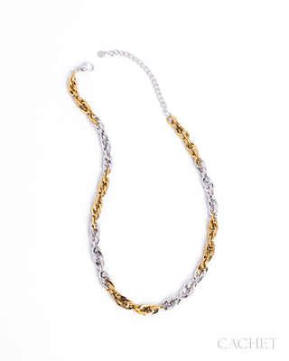 Saisonnière - 18K Gold/Rhodium-Plated Chain - CACHET by Paparazzi - Diamond Trip Exclusive