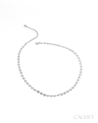 Fête - Rhodium-Plated Disc Necklace - CACHET by Paparazzi