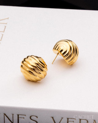 Digne - 18K Gold-Plated Stud Earrings - CACHET by Paparazzi