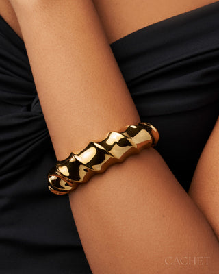 Manière - 18K Gold-Plated Cuff Bracelet - CACHET by Paparazzi