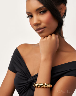 Manière - 18K Gold-Plated Cuff Bracelet - CACHET by Paparazzi