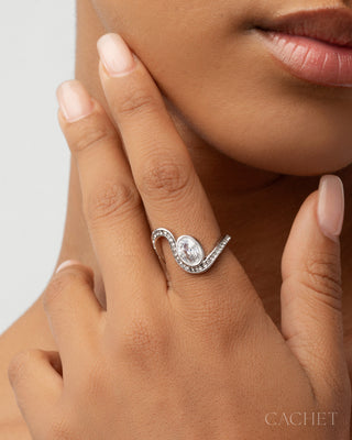 Filer - Size 8 - Rhodium-Plated & Cubic Zirconia Ring - CACHET by Paparazzi