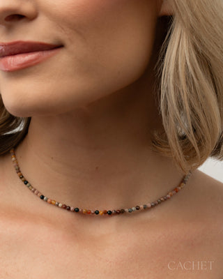 Novatrice - Rhodium-Plated & Alxa Stone Necklace - CACHET by Paparazzi