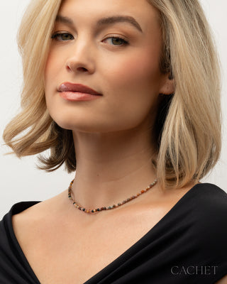 Novatrice - Rhodium-Plated & Alxa Stone Necklace - CACHET by Paparazzi