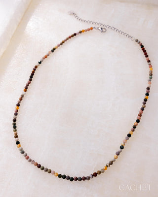 Novatrice - Rhodium-Plated & Alxa Stone Necklace - CACHET by Paparazzi