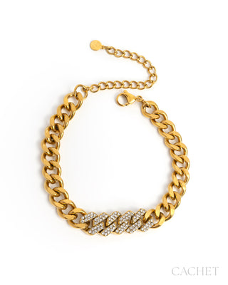 Reluisant - 18K Gold-Plated Curb Chain Bracelet - CACHET by Paparazzi