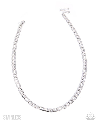 Curb Side silver chain necklace, product view