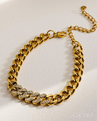 Reluisant - 18K Gold-Plated Curb Chain Bracelet - CACHET by Paparazzi