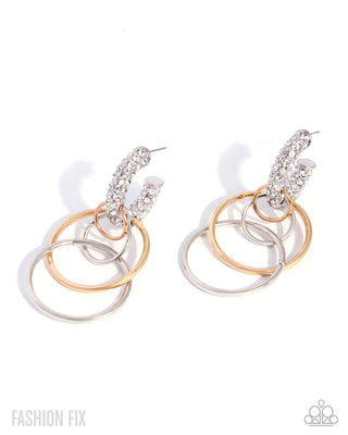 Ready To Party multicolored dangling hoop earrings