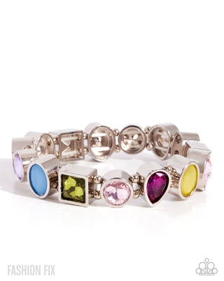 Uplifting Influence multicolored iridescent gemstone bracelet