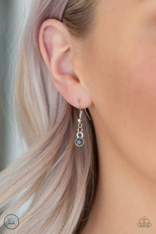 Promise The Moon - Silver - Smoky Rhinestone Paparazzi Choker Necklace - Black Diamond Exclusive