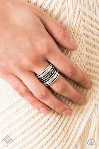 Let it LAYER - Silver - Paparazzi Ring - June 2020 Simply Santa Fe