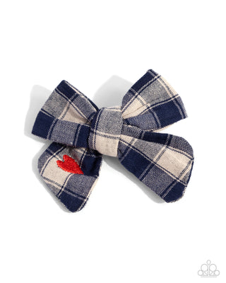 Plaid Picnic - Blue- Plaid Paparazzi Hair Bow