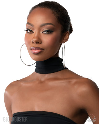 Colossal Couture - Silver - Oversized High Sheen Paparazzi Hoop Earrings - Blockbuster