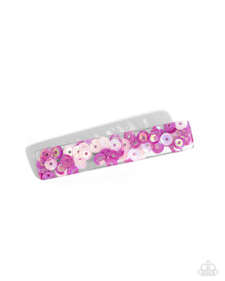 Sequin Shimmer - Pink - Sequin Paparazzi Hair Clip