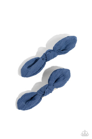 Its Good to be HOMESTEAD - Blue - Knotted Paparazzi Hair Bow