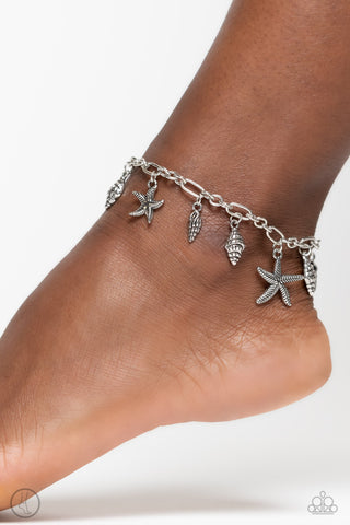 Stars and Shells - Silver - Paparazzi Anklet