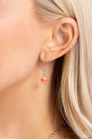 Rustic Recognition - Orange - Marbled Stone Paparazzi Short Necklace