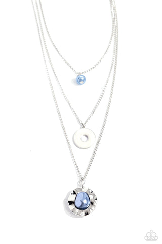 Refined Reaction - Blue - Baroque Pearl Tiered Paparazzi Short Necklace