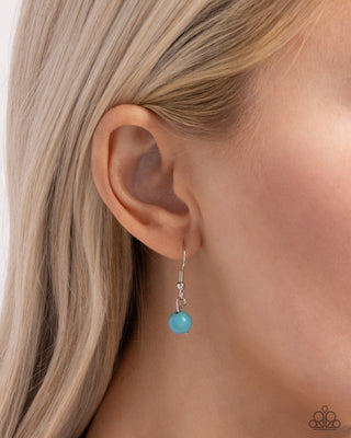 Defaced Deal - Blue - Teardrop, Square, and Rectangle Turquoise Stone Paparazzi Short Necklace