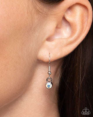 Seahorse Shanty - Blue - and Iridescent Rhinestone Paparazzi Short Necklace