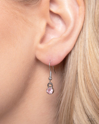 Genteel Gallery - Pink Gem - Silver Necklace