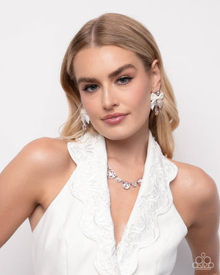 Genteel Gallery - Pink Gem - Silver Necklace