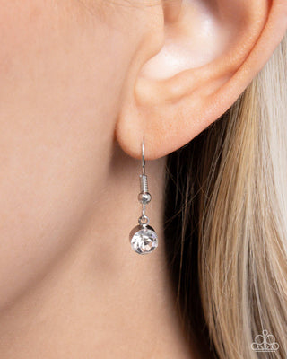 Glittery Genre - White - Silver Necklace