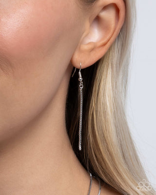 Dutiful Dance - Silver - Tiered Box Chain Paparazzi Short Necklace