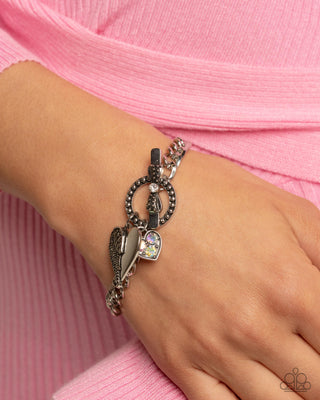 Cherub Class - Complete Look - Silver White Paparazzi Necklace Bracelet