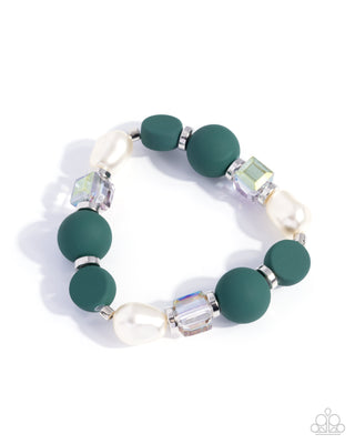 Complete Look - And Just Like That... Necklace & Like-Minded Bracelet - Green Set