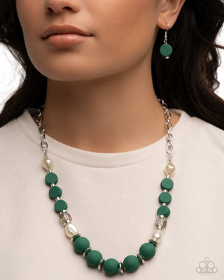 Complete Look - And Just Like That... Necklace & Like-Minded Bracelet - Green Set
