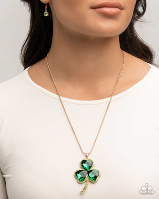 Complete Look - Lucky Lullaby Necklace & Lucky Luster - Green Shamrock Set