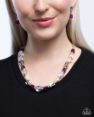 Complete Look - Frenetic Feeling Necklace & Frenetic Fantasy Bracelet - Purple Set