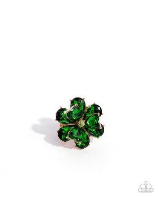 Complete Look - Fortunate Favor Necklace & Fortunate Fanfare Ring - Green Shamrock Set