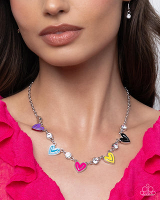 Complete Look - Friendly Fringe Necklace & Friendly Finale Bracelet - Multi Hearts Set