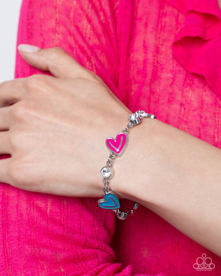 Complete Look - Friendly Fringe Necklace & Friendly Finale Bracelet - Multi Hearts Set