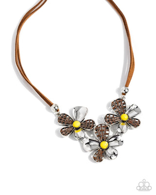 Woven Welcome - Yellow - Necklace
