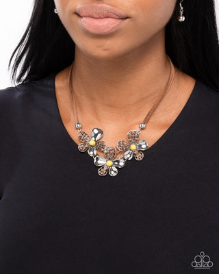 Woven Welcome - Yellow - Necklace