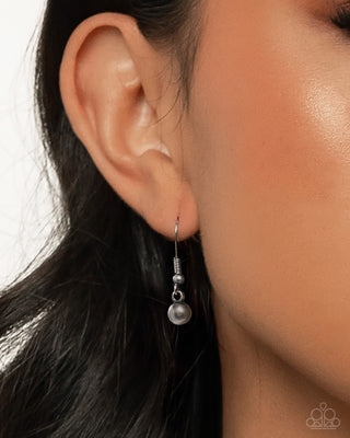 Complete Look - Coquette Chic Necklace & Coquette Candidate Earrings - Silver - Set