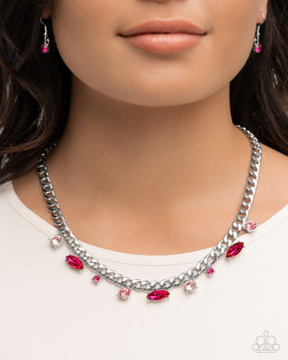 Complete Look - Pink - Captivating Chic Necklace & Captivating Chance - Pink Set