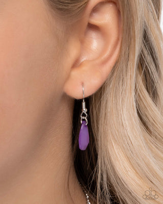 Socialite Statement - Purple - Bead and Iridescent Gem Paparazzi Short Necklace