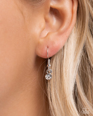 Elegant Encore - Yellow - Rhinestone Flower Silver Charm Paparazzi Short Necklace