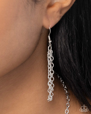 Stained Glass Statement - Multi - Silver Necklace